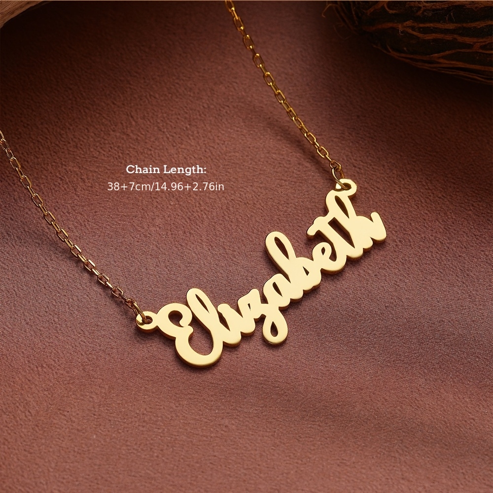 Custom Exquisite Name Pendant Necklace, Stainless Steel